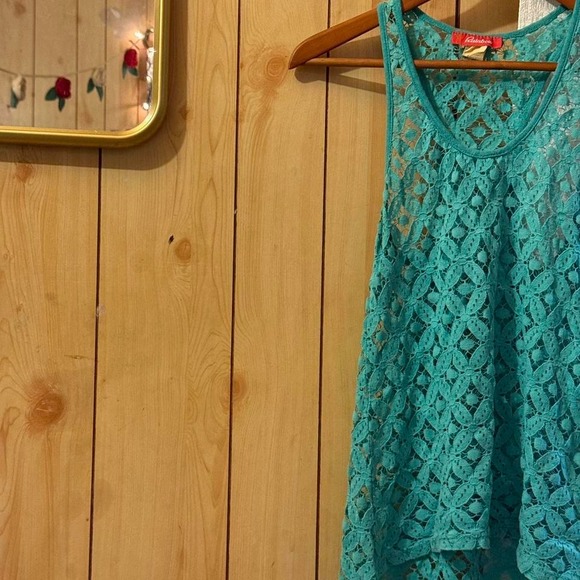 3 FOR $15 DEAL / Rainbow turquoise crochet-ish tank topβ - PVBUNDLE - Picture 6 of 8